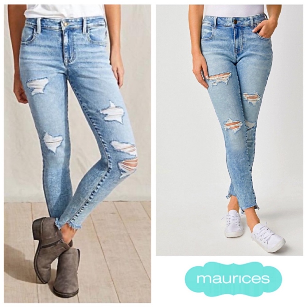 🍑 Maurice’s High-Rise Vintage Wash Jeans size 8 •Cool Meets Comfort• NWTS-$55 - Picture 2 of 12